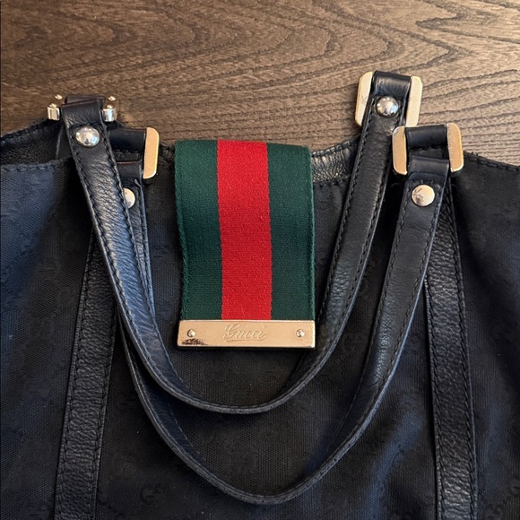 Gucci GG Canvas Web Hobo, Black 

GREAT Used Condition
Some wear,bottom & inside - Picture 10 of 10
